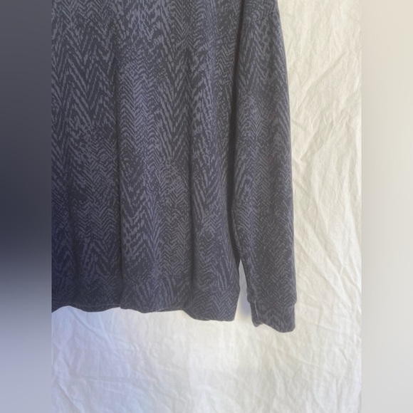 Athleta Studio To Street Charcoal Heather Medusa Print Pullover Size Small - Picture 5 of 11